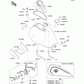 Схема вузла: Паливний бак для Kawasaki VN800 Vulcan 800 Drifter