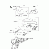 Схема узла: Сиденье для Kawasaki ZR750 Z750