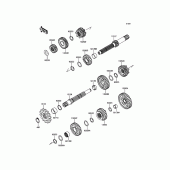 Схема узла: Трансмиссия для Kawasaki KLX150 KLX150L