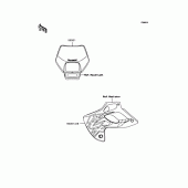 Схема узла: Наклейки (KLX250-E4) для Kawasaki KLX250 KLX250SR