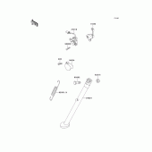 Схема узла: Подставка для Kawasaki KL650 KL650 Tengal