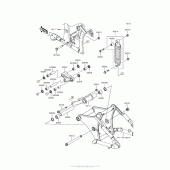 Схема узла: Подвеска/задний амортизатор для Kawasaki VN900 Vulcan 900 Classic LT