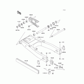 Схема вузла: Задній важіль (Маятник) для Kawasaki ZX600 Ninja ZX-6