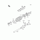 Схема вузла: Копірний вал & Вилки для Kawasaki BN125 Eliminator