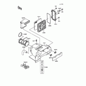 Схема узла: Воздушный фильтр для Kawasaki KL250 KLR250