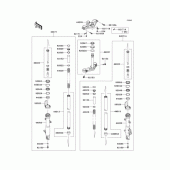 Схема вузла: Вилка передньої осі для Kawasaki EX250 Ninja 250R