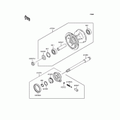 Схема узла: Ступица переднего колеса для Kawasaki KLX300R