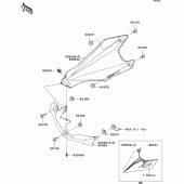 Схема узла: Нижний обтекатель для Kawasaki ZR1000 Z1000
