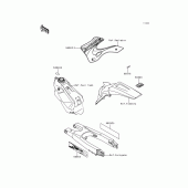 Схема вузла: Інформаційні наклейки для Kawasaki KX250/KX252 KX250