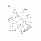 Схема вузла: Кріплення двигуна для Kawasaki KL250 KL250 Super Sherpa