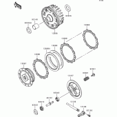 Схема вузла: Зчеплення для Kawasaki BJ250 Estrella RS