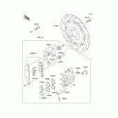 Схема узла: Передний тормоз для Kawasaki EJ650 W650