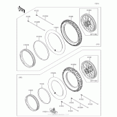 Схема узла: Колеса (Шины) для Kawasaki KX100