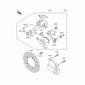 Схема узла: Задний тормоз для Kawasaki ZX1100 GPZ1100