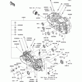 Схема вузла: Картер двигуна для Kawasaki VN1700 VN1700 Classic Tourer ABS