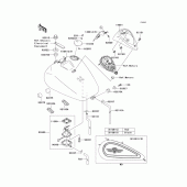 Схема вузла: Паливний бак(1/2)(vn1500-n1h/n2h) для Kawasaki VN1500 VN1500 Classic FI