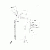 Схема узла: Руль & Пульт управления рулевой для Kawasaki KLX400 KLX400SR