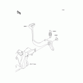 Схема узла: Brake pedal/torque link для Kawasaki KL110 KSR