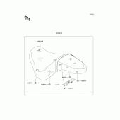 Схема вузла: Сидіння для Kawasaki VN900 Vulcan 900 Custom