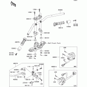 Схема вузла: Кермо & Пульт управління рульовим для Kawasaki EX650 Ninja 650 ABS