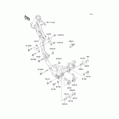 Схема вузла: Кріплення двигуна для Kawasaki KX85 KX85-II