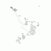 Схема вузла: Brake pedal/torque link для Kawasaki ZG1200 Voyager XII