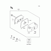 Схема вузла: Задній ліхтар (Стоп-сигнал) для Kawasaki ZR400 Zephyr