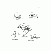 Схема вузла: Decals(Blue)(CA,US) для Kawasaki EX300 Ninja 300 ABS