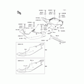 Схема вузла: Side covers/chain cover(zx750-p1) для Kawasaki ZX750 Ninja ZX-7R