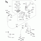 Схема вузла: Передній гальмівний циліндр Kawasaki ZR750 Z750