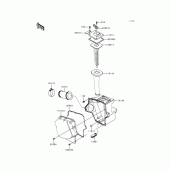 Схема узла: Воздушный фильтр для Kawasaki KMX125