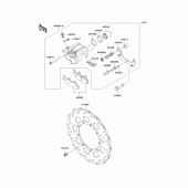 Схема вузла: Переднє гальмо для Kawasaki KL650 KLR650