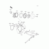 Схема вузла: Повітряний фільтр для Kawasaki KX125