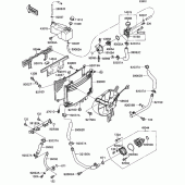 Схема вузла: Радіатор для Kawasaki ZX1100 Ninja ZX-11