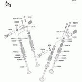 Схема узла: Клапан(ы) для Kawasaki ER500 ER-5