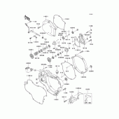 Схема вузла: Engine cover(s)(1/2) для Kawasaki KX125