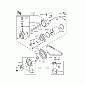 Схема вузла: Стартер електричний & Привід стартера для Kawasaki KLE400