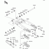 Схема вузла: Задній важіль (маятник) для Kawasaki KX250/ KX252 KX250F