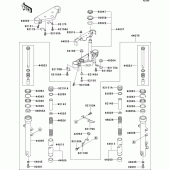 Схема вузла: Вилка передньої осі для Kawasaki BN125 Eliminator