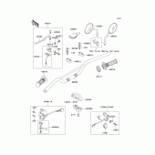 Схема узла: Руль & Пульт управления рулевой для Kawasaki KL250 KLR250