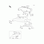 Схема вузла: Side covers/chain cover(1/2)(zx1100-d2) для Kawasaki ZX1100 Ninja ZX-11