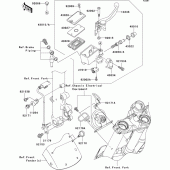Схема узла: Передний тормозной цилиндр для Kawasaki EX650 Ninja 650 ABS