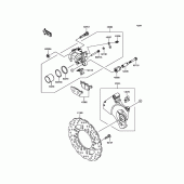 Схема вузла: Заднє гальмо для Kawasaki ZR800 Z800