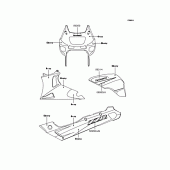 Схема вузла: Наклейки для Kawasaki ZX400 ZZR400