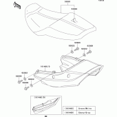 Схема вузла: Сидіння (zr1100-c3) для Kawasaki ZR1100 ZRX1100