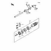 Схема вузла: Копірний вал & Вилки для Kawasaki ZX900 GPZ900R