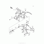 Схема вузла: Задній важіль (маятник) для Kawasaki VN900 Vulcan 900 Classic LT