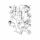 Схема узла: Задний тормозной цилиндр для Kawasaki EX300 Ninja 300 ABS