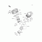Схема узла: Цилиндр & Поршень для Kawasaki VN1700 VN1700 Classic ABS