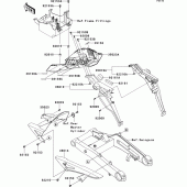 Схема вузла: Заднє крило для Kawasaki ZR1000 Z1000 ABS